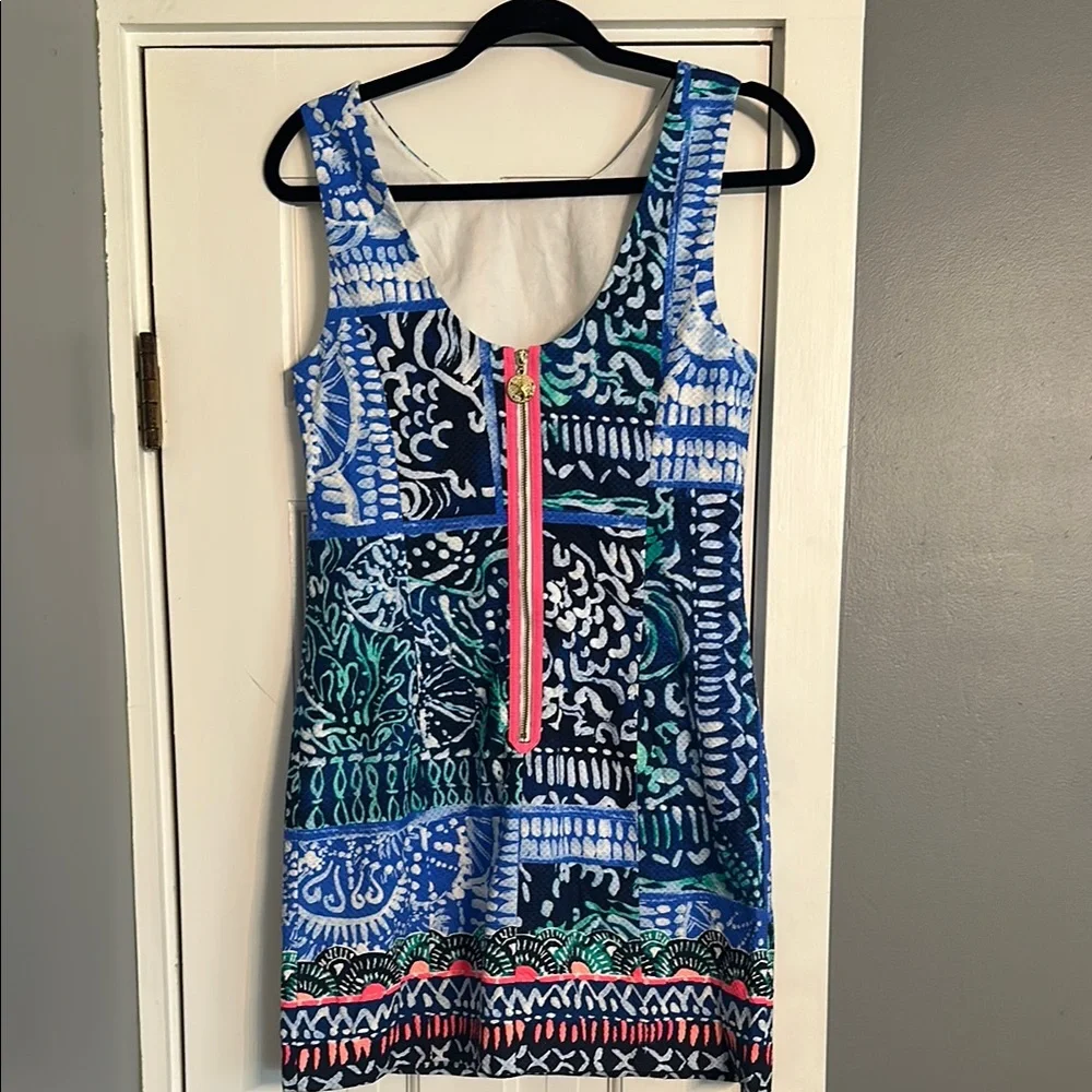 Lilly Pulitzer Mila Stretch Shift Dress Leied Back Engineered Size 2 EUC - Picture 5 of 11